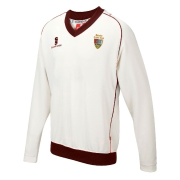 Sandy CC - Long Sleeve Sweater Maroon Trim