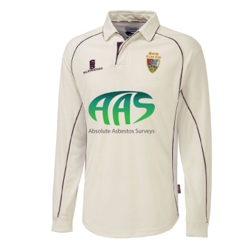 Sandy CC - Junior Premier Long Sleeve Maroon Trim Shirt