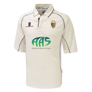 Sandy CC - Junior Premier 3/4 Sleeve Maroon Trim Shirt