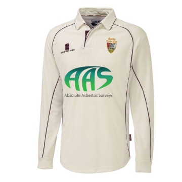 Sandy CC - Junior Premier Long Sleeve Maroon Trim Shirt